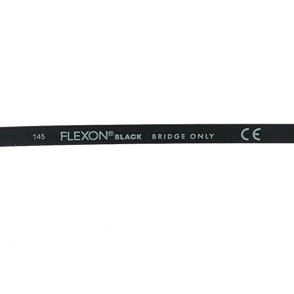Flexon Eyeglasses Frames B2006 001 Black Red Rectangle Full Rim 52-20-145
